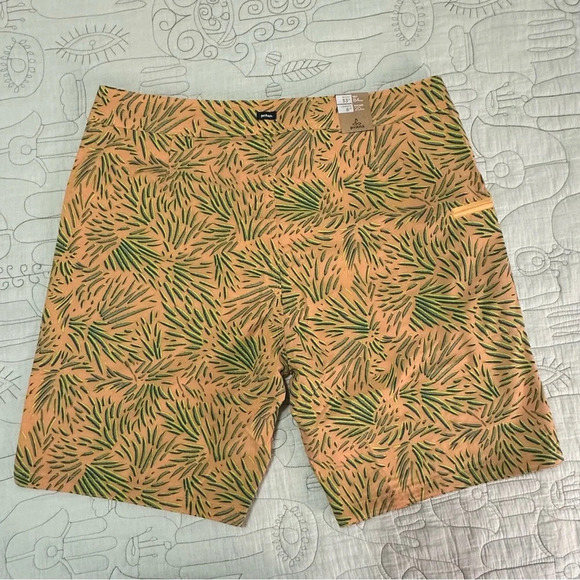 NWT Prana Men’s Rock Shock Boardshort Aura Glow Fronds Size 33 8” length - Picture 9 of 11